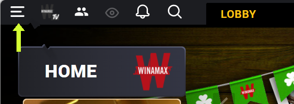 In the top-left corner click the menu button (three bars).